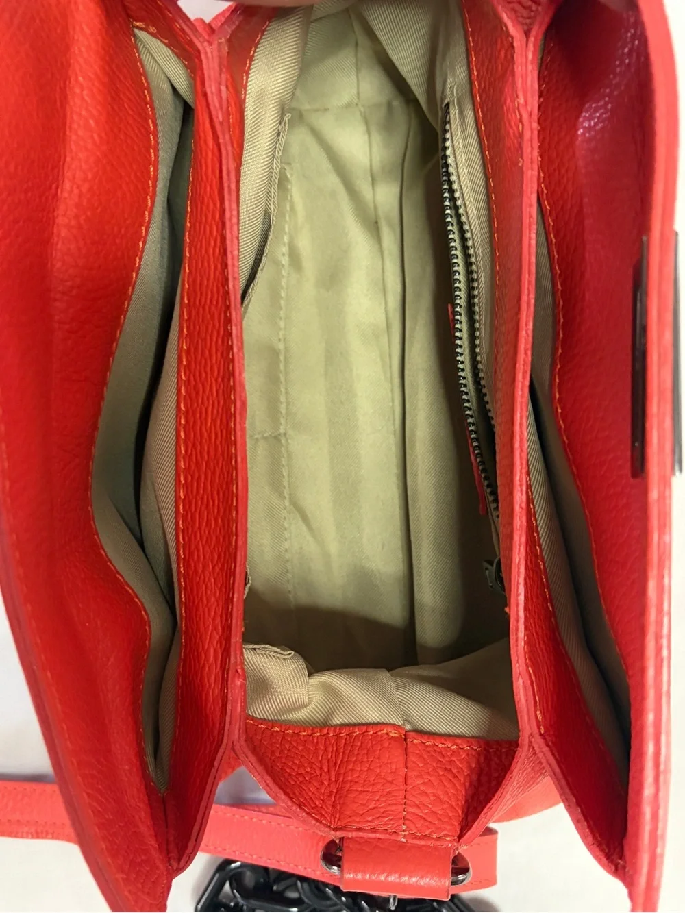 Viola Castellani Coral Genuine Leather Crossbody Bag Made in Italy